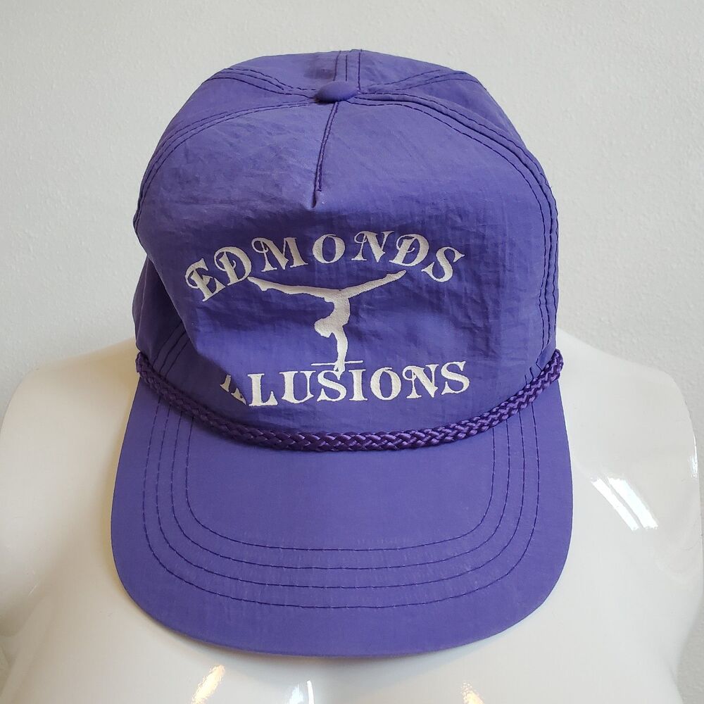 Vintage 90s Purple Gymnastics Trucker Hat